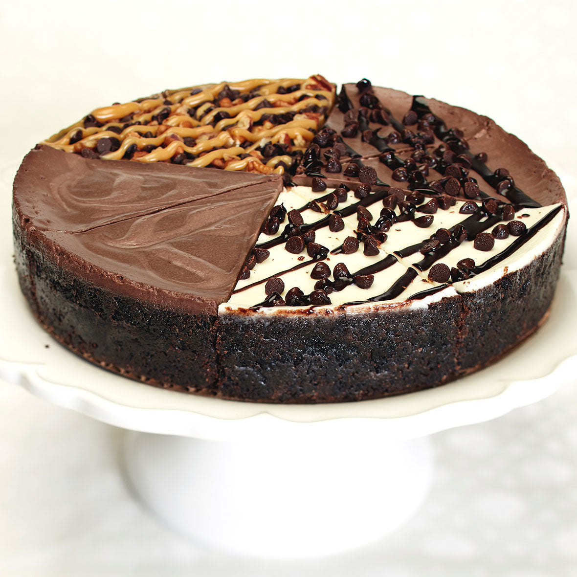 Chocolate Lovers' Variety Sampler Cheesecake
