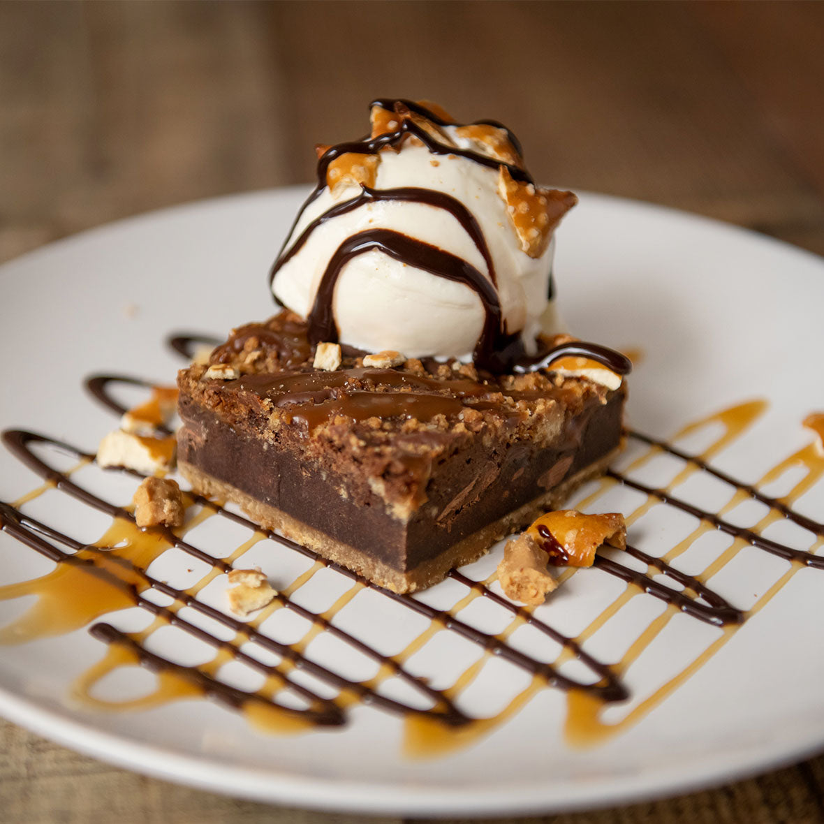 Salted Caramel Pretzel Brownie