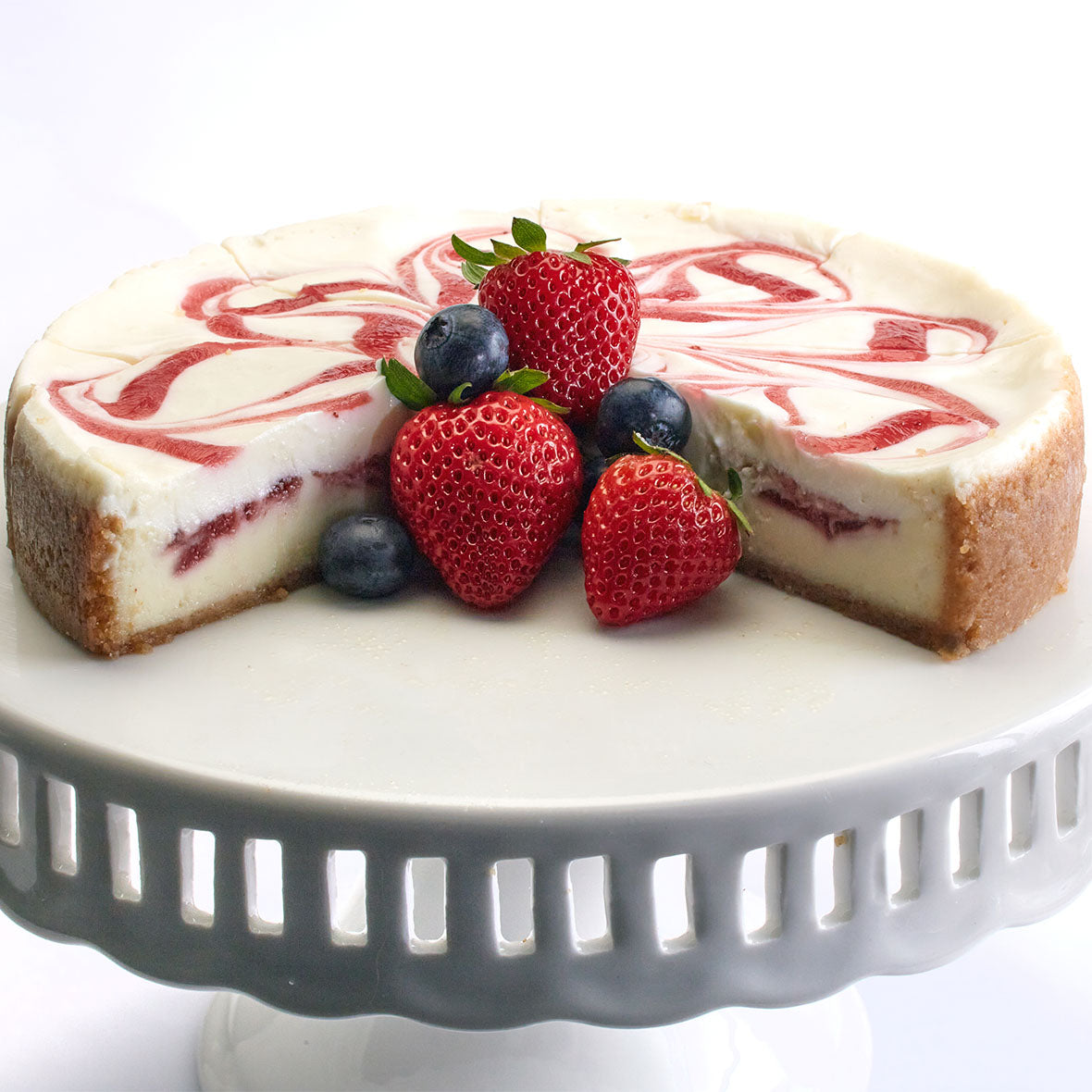 Strawberry Swirl Cheesecake