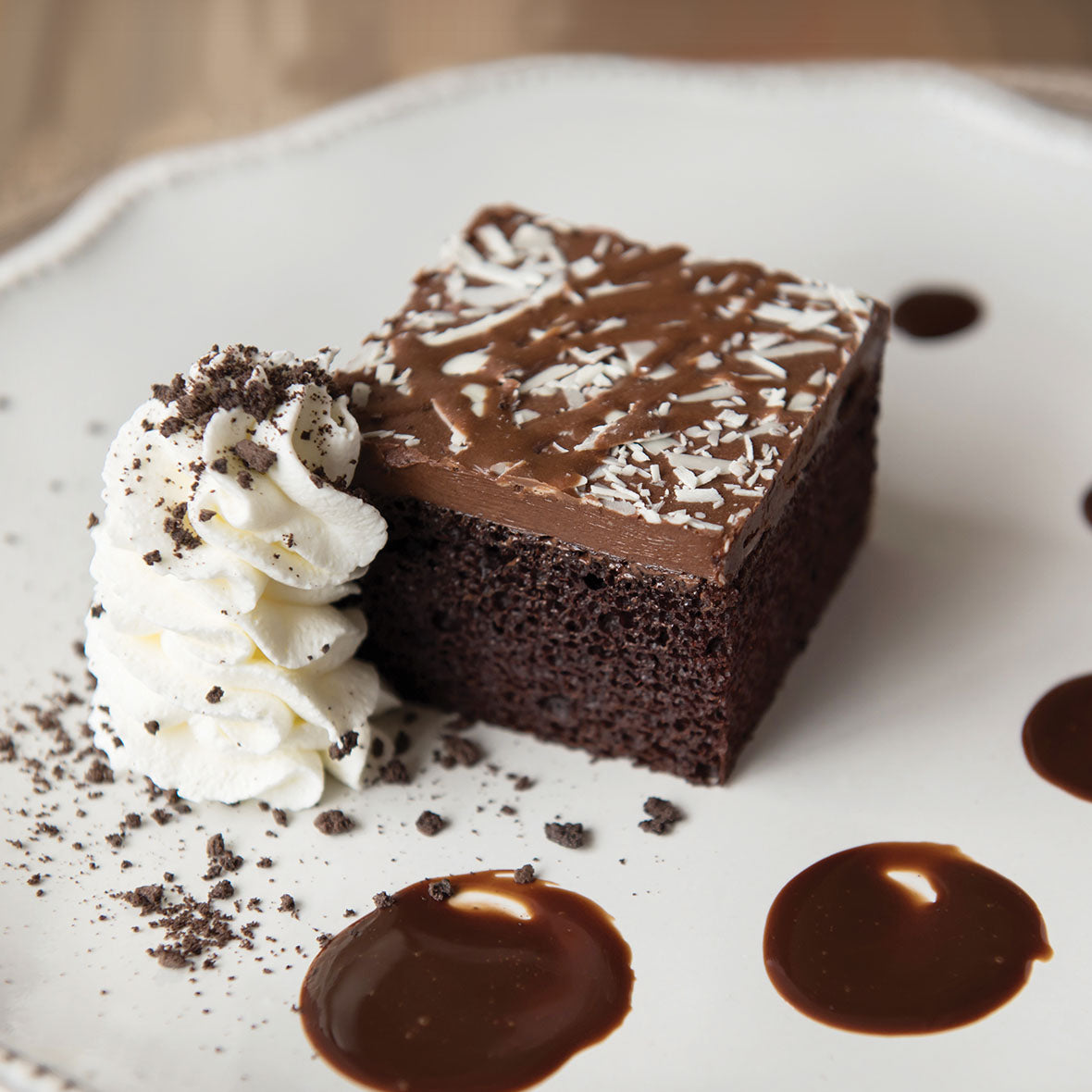 Triple Chocolate Fudge Cake