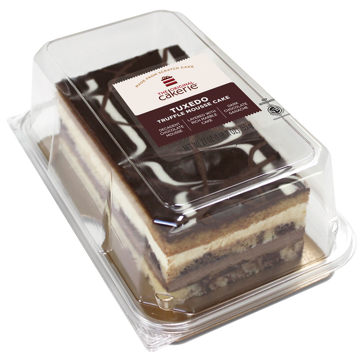 The Original Cakerie Tuxedo Truffle Mousse Cake - 6 Cut